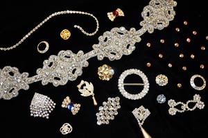 rhinestones and jewelry